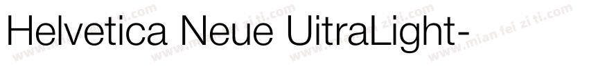 Helvetica Neue UitraLight字体转换